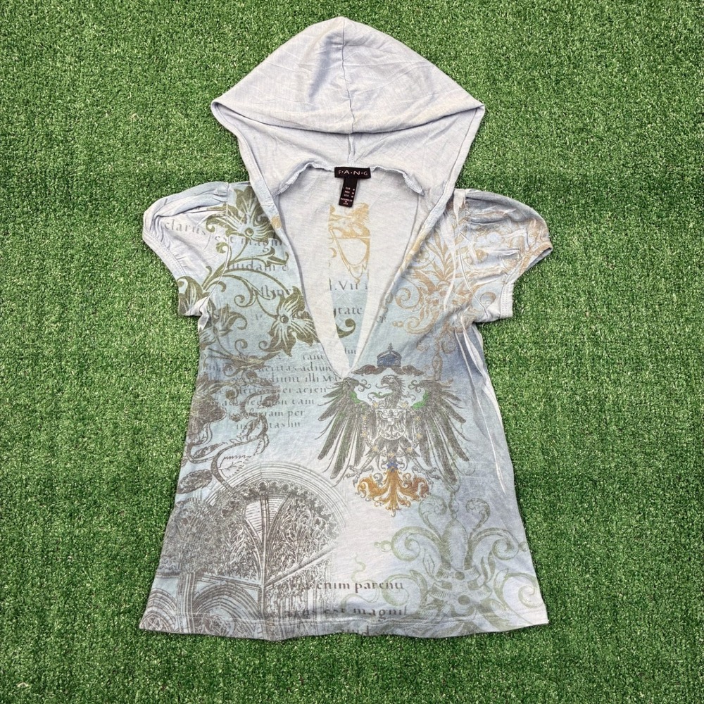 Y2K FANG Grunge Short Sleeve Hooded T-shirt